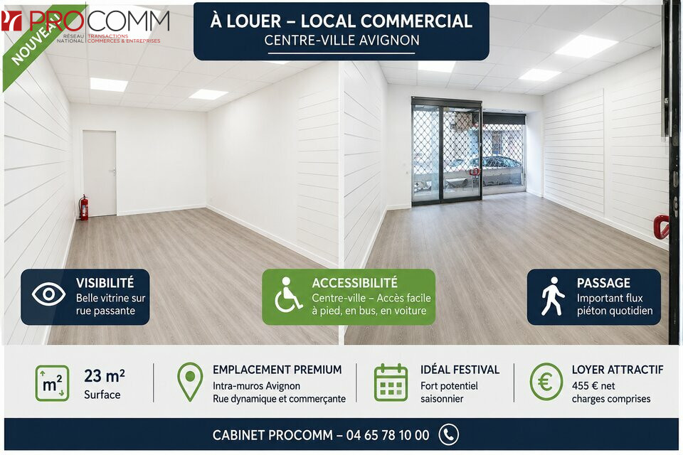 Local commercial à louer à Avignon